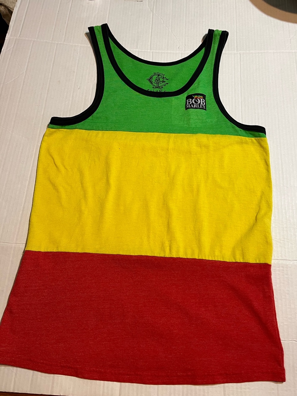 Bob Marley Rasta Stripe Men's Tank Top reggae festival S color block music